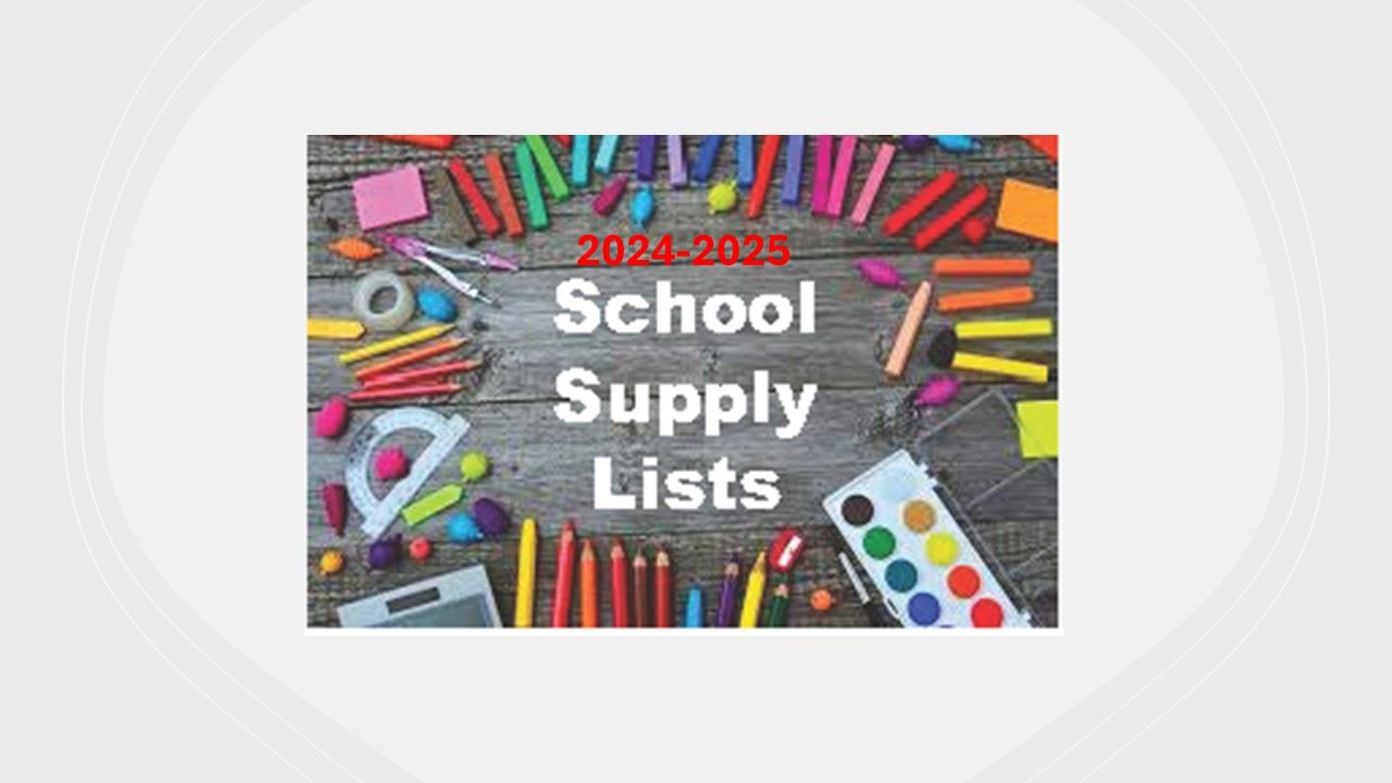  School Supply Lists